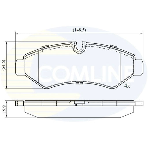 Comline 4 x Rear Brake Pad Set CBP02762