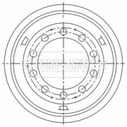 Borg & Beck Brake Drum Assembly Rear BBR32541
