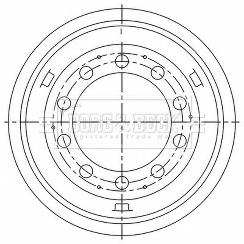 Borg & Beck Brake Drum Assembly Rear BBR32541