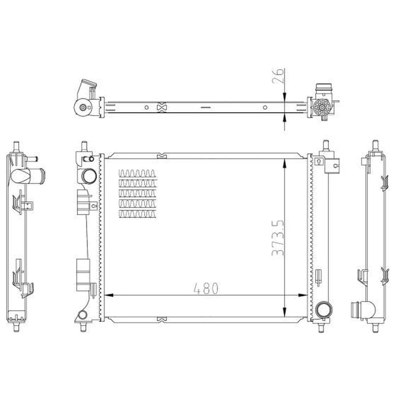 NRF Engine Radiator 550033