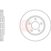 Apec 2 x Vented Front Brake Discs DSK2118