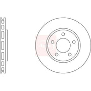 Apec 2 x Vented Front Brake Discs DSK2118
