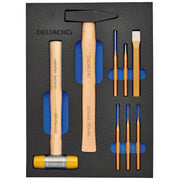 Bunker Hammer and Pin Punch Set 8 Piece with EVA Foam Inlay