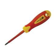 Faithfull VDE Soft Grip Screwdriver Pozidriv Tip PZ2 x 100mm - FAISDVDEPZ2