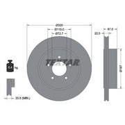 Textar 2 x Rear Brake Discs 92177205