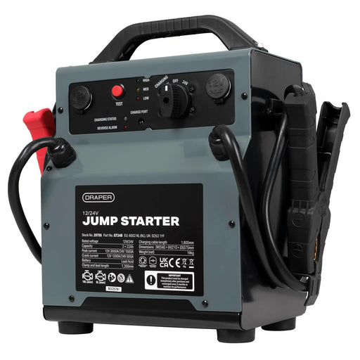 Draper Jump Starter 3000/1500 Peak Amps 12/24V