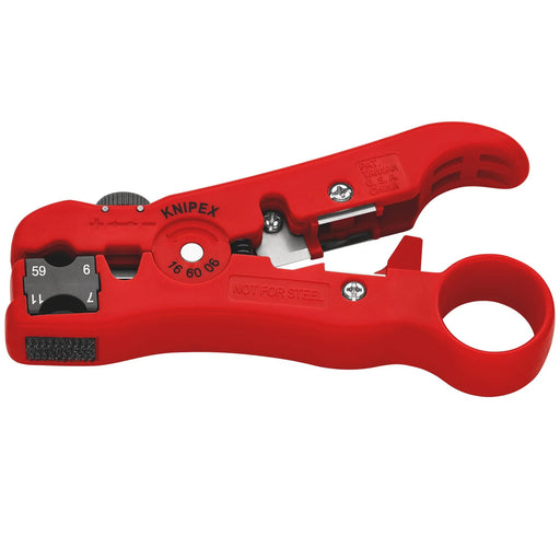 KNIPEX Wire Stripping Tool 16 60 06 SB for Co-Axial & Data Cable 125mm