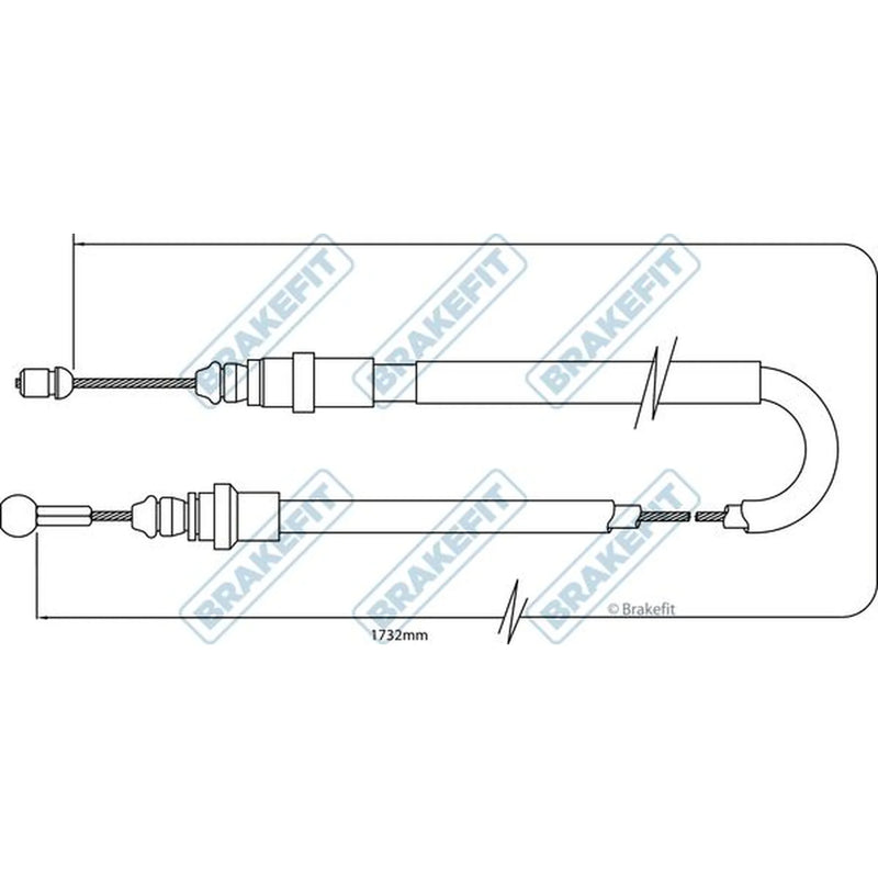 Apec Handbrake Cable Left Rear BBC3475