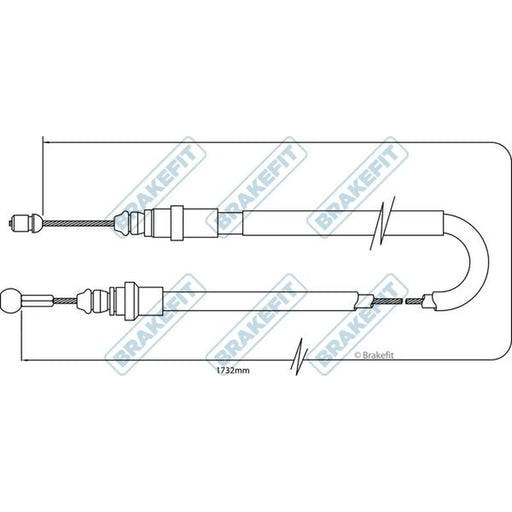 Apec Handbrake Cable Left Rear BBC3475