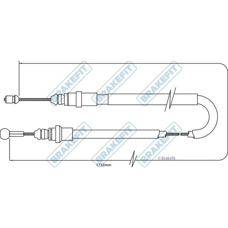 Apec Handbrake Cable Left Rear BBC3475