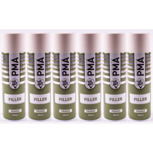 6x Autotek Yellow Filler Primer 500ML High Covering Spray Paint Professional Autotek  - Town Parts