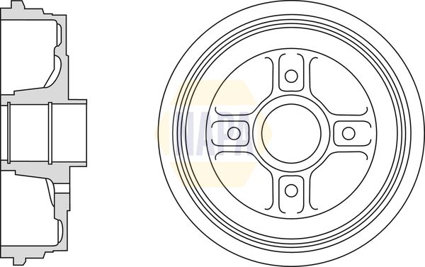 NAPA 2 x Brake Drums fits NISSAN