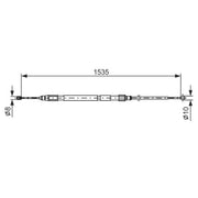 Bosch Handbrake Cable Right Rear 1 987 477 950