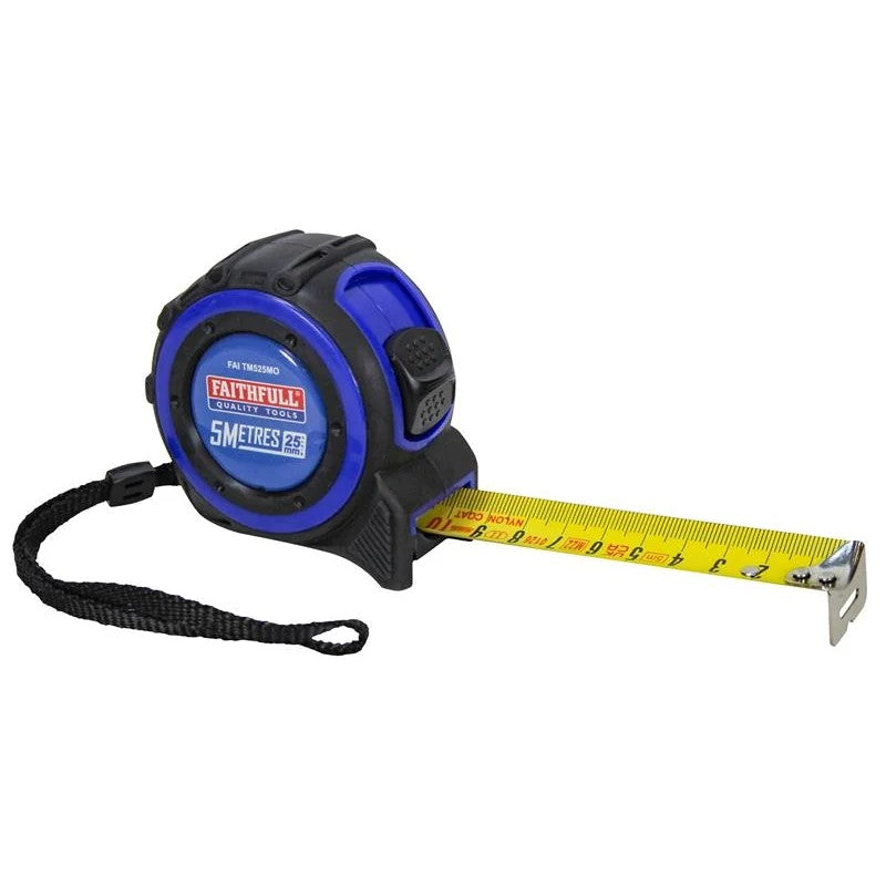 Faithfull Trade Tape Measure 5m (Width 25mm) (Metric Only) - FAITM525MO