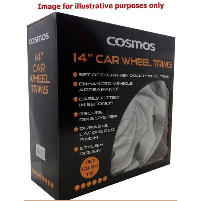 15" Inch Lightening Sports Wheel Cover Trim Set Black With Red Ring Rims (4Pcs) UKB4C  - Town Parts