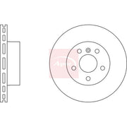 Apec 2 x Vented Front Brake Discs DSK2236
