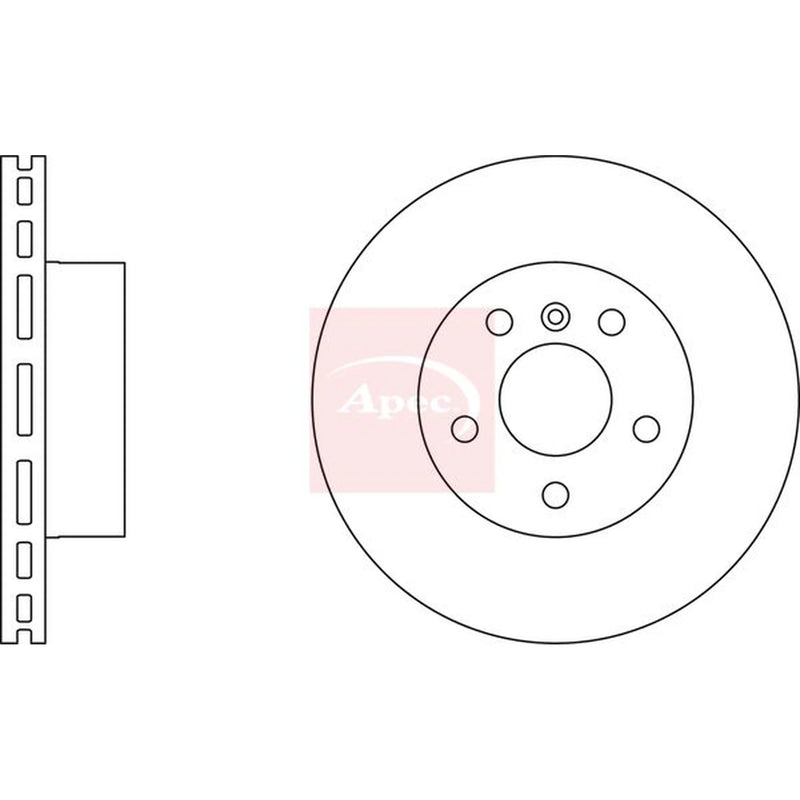 Apec 2 x Solid Rear Brake Discs DSK4173