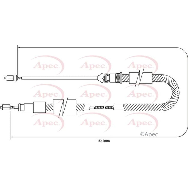 Apec Handbrake Cable Right Rear CAB1339