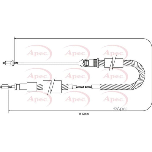 Apec Handbrake Cable Right Rear CAB1339
