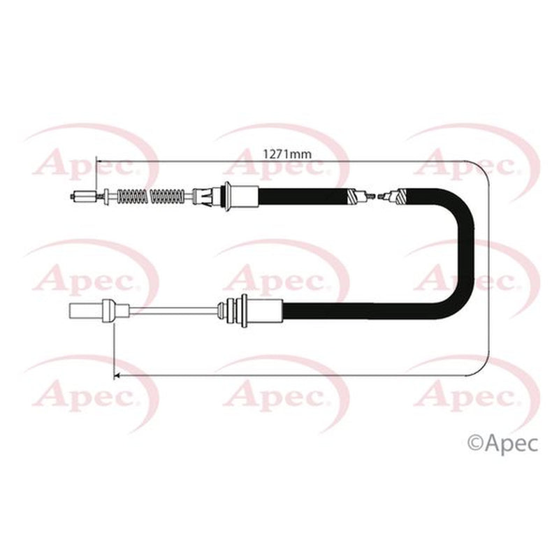 Apec Handbrake Cable Left Rear CAB1543