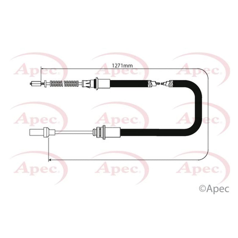 Apec Handbrake Cable Left Rear CAB1543