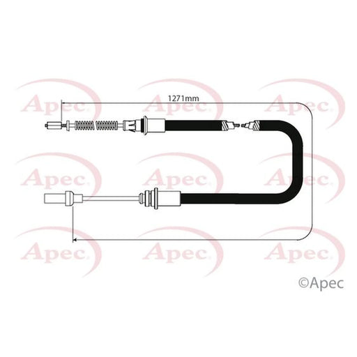 Apec Handbrake Cable Left Rear CAB1543