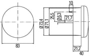 Hella 2NE 302 252-037 Rear Fog Light