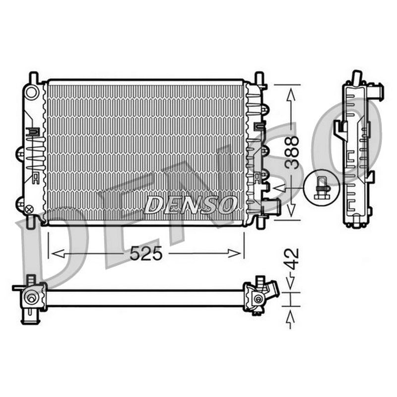 Denso Engine Radiator DRM10026