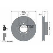 Textar 2 x Perforated Brake Discs 92099907