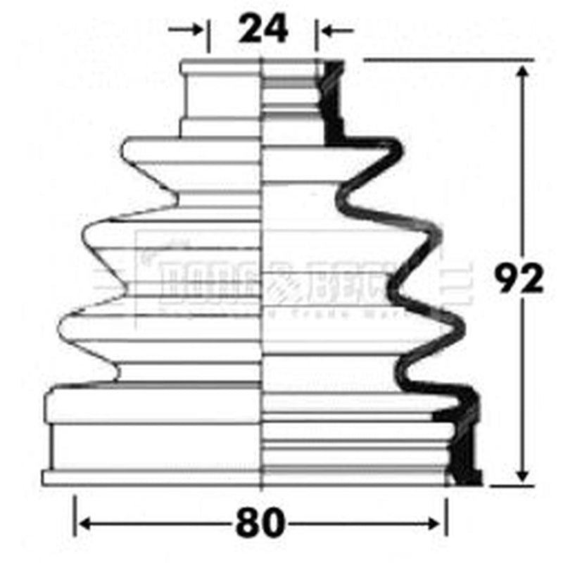 Borg & Beck Drive Shaft Bellow Kit Front Left BCB2837
