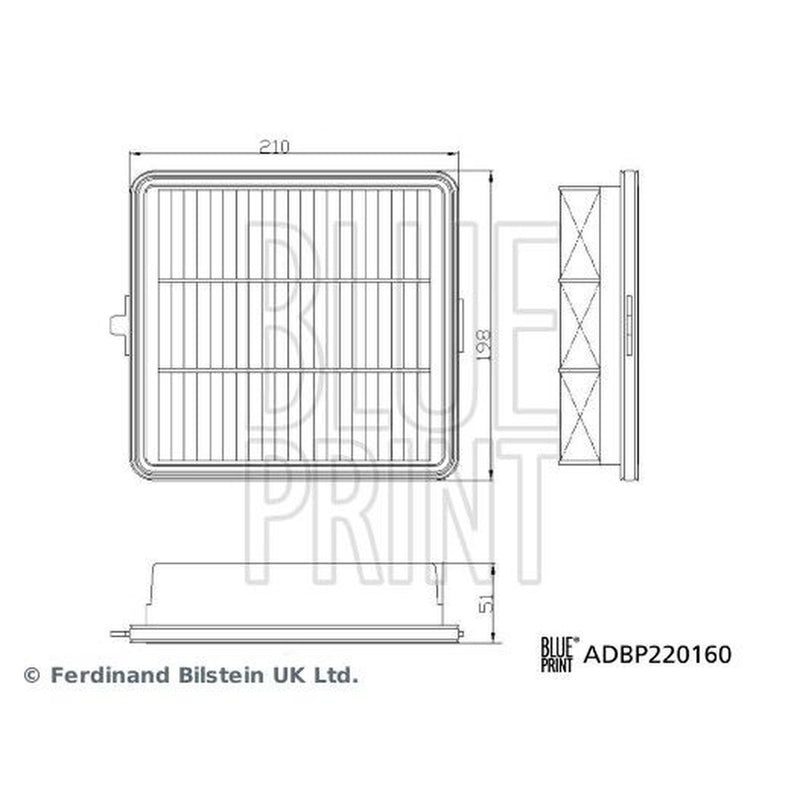 Blue Print Engine Air Filter ADBP220160