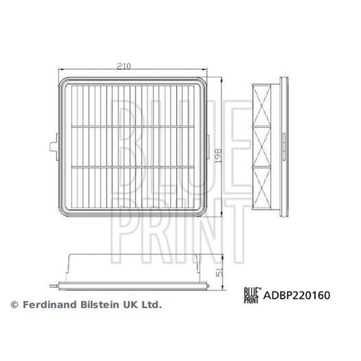 Blue Print Engine Air Filter ADBP220160