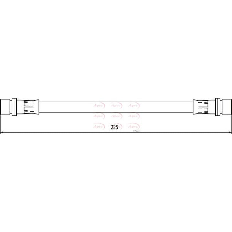Apec Brake Hydraulic Hose Line Rear Left HOS4090