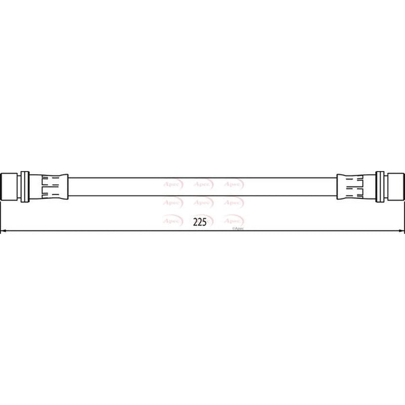 Apec Brake Hydraulic Hose Line Rear Left HOS4090