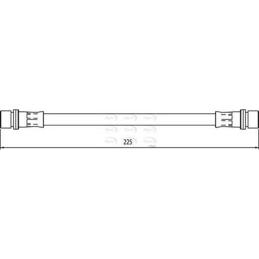 Apec Brake Hydraulic Hose Line Rear Left HOS4090