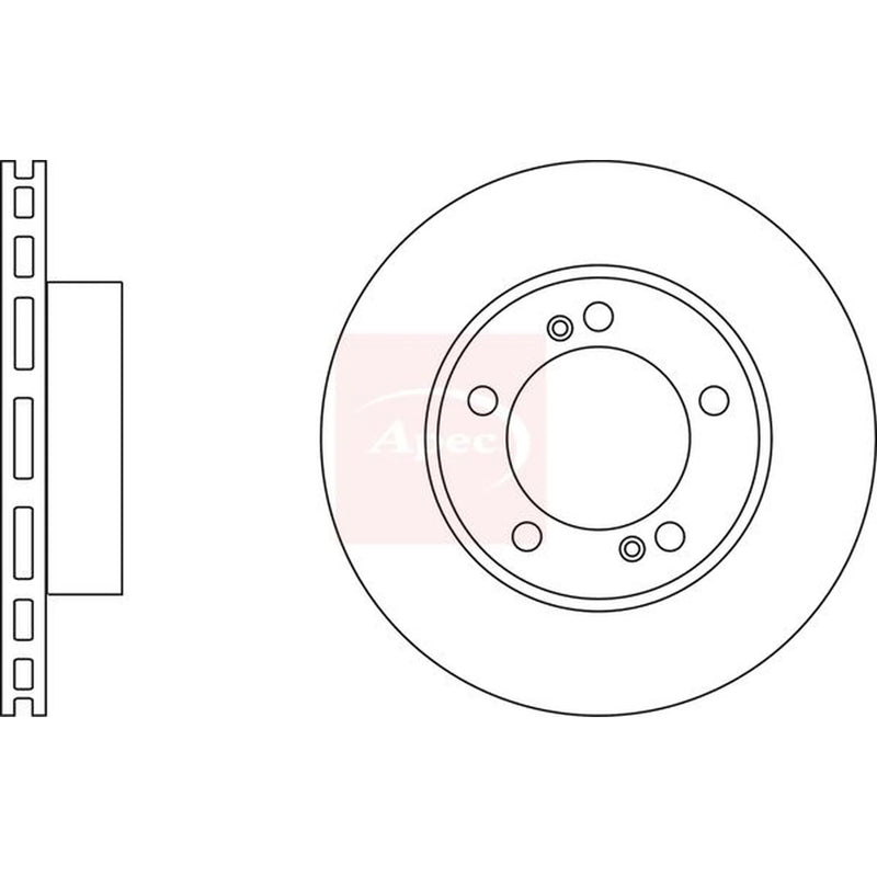 Apec 2 x Vented Front Brake Discs DSK2709