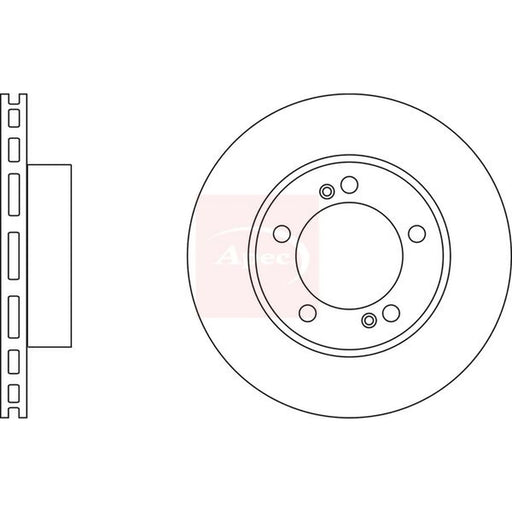 Apec 2 x Vented Front Brake Discs DSK2709