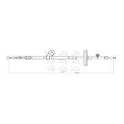 Apec Handbrake Cable Left Rear CAB1623