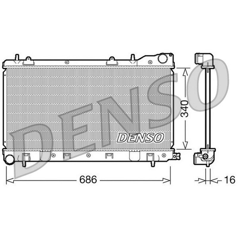 Denso Engine Radiator DRM36003