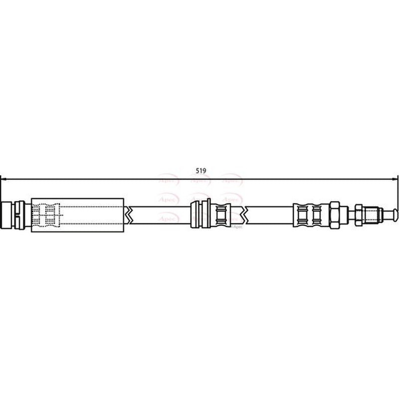 Apec Brake Hydraulic Hose Line Front HOS3271