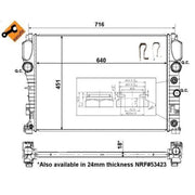 NRF Engine Radiator 56076