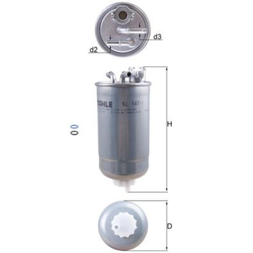 Mahle Fuel Filter Element KL 147/1D