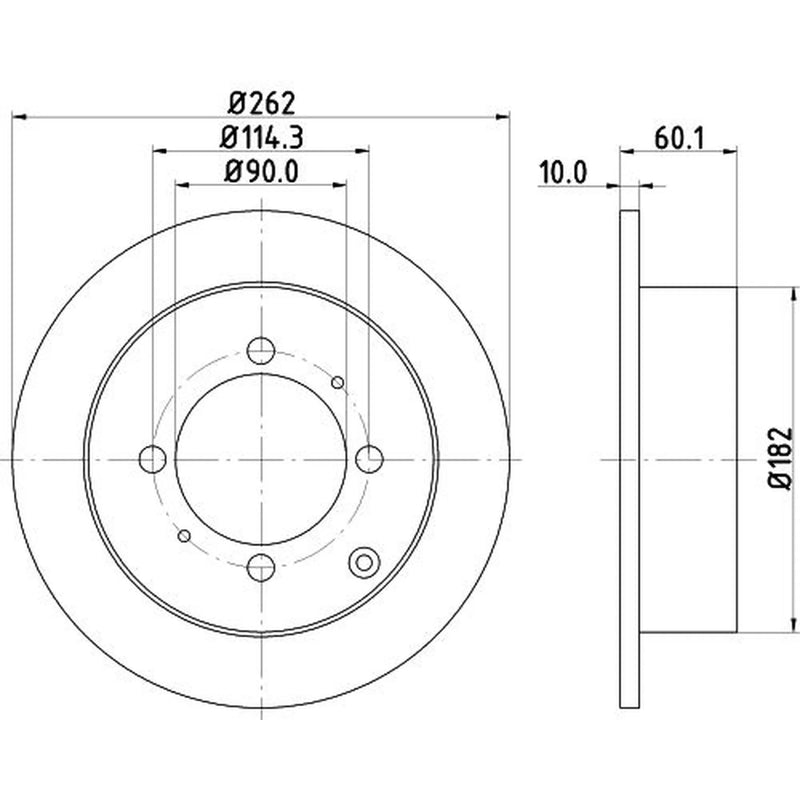 DON 2 x Solid Rear Brake Discs PCD13502