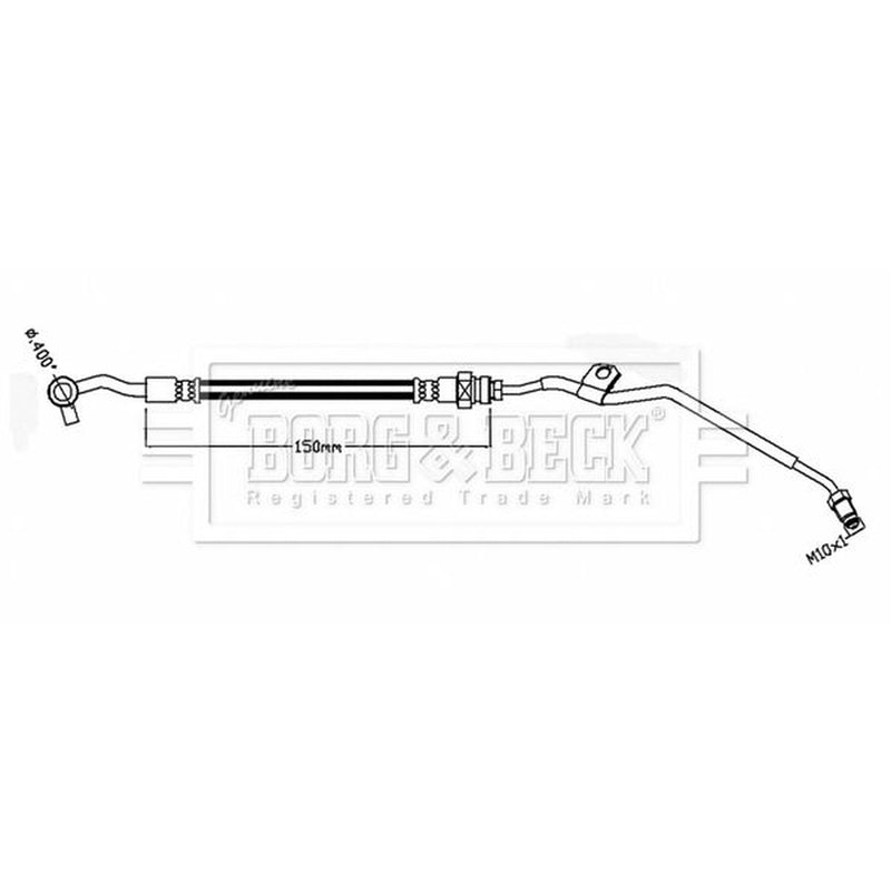 Borg & Beck Brake Hydraulic Hose Line Rear BBH8835