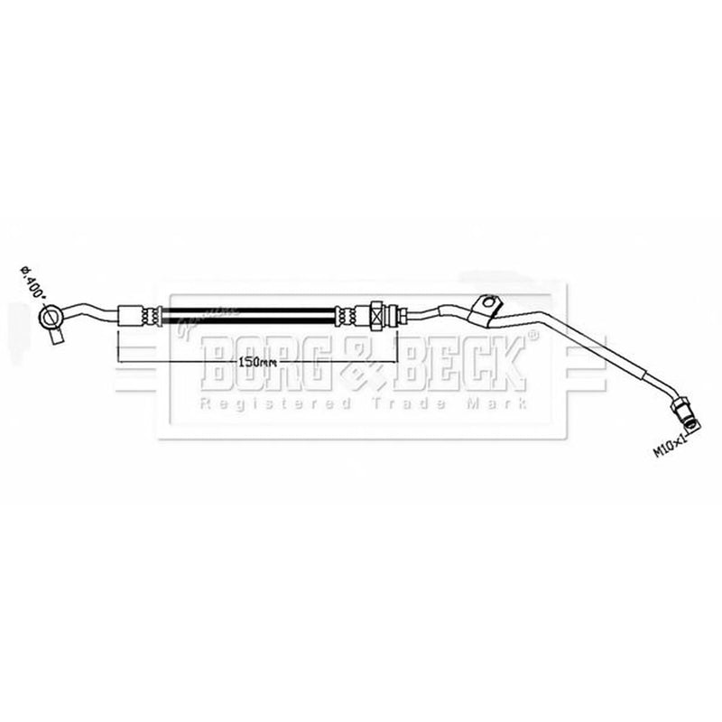 Borg & Beck Brake Hydraulic Hose Line Rear BBH8835