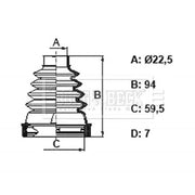 Borg & Beck Drive Shaft Bellow Kit Front Left BCB6399