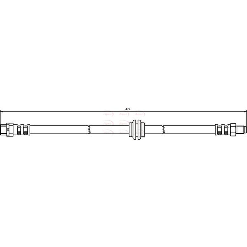 Apec Brake Hydraulic Hose Line Front HOS3215