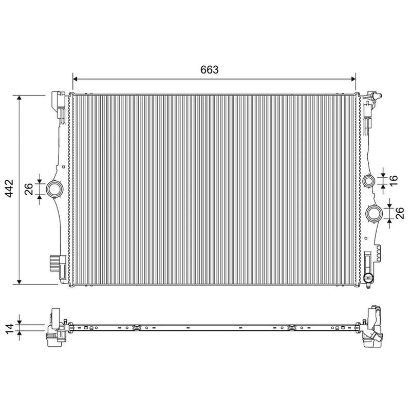 Valeo Engine Radiator 701187