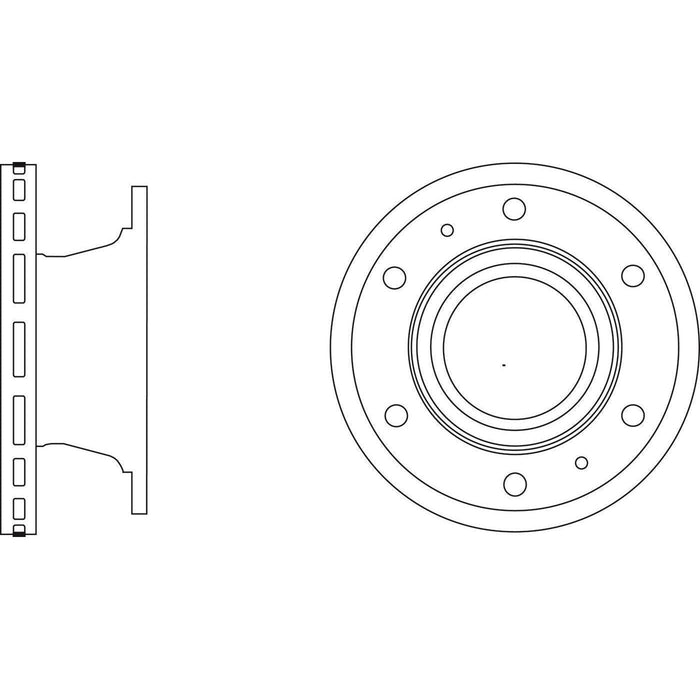 Apec Brake Disc Front Fits Iveco Eurocargo Apec  - Town Parts