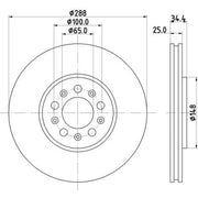 DON 2 x Front Brake Discs PCD10532